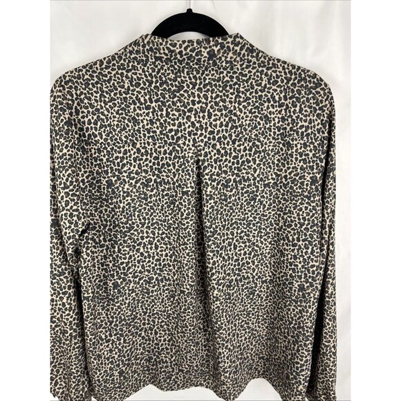 Frank & Oak Leopard Print Blouse Women's Size L - Picture 7 of 10